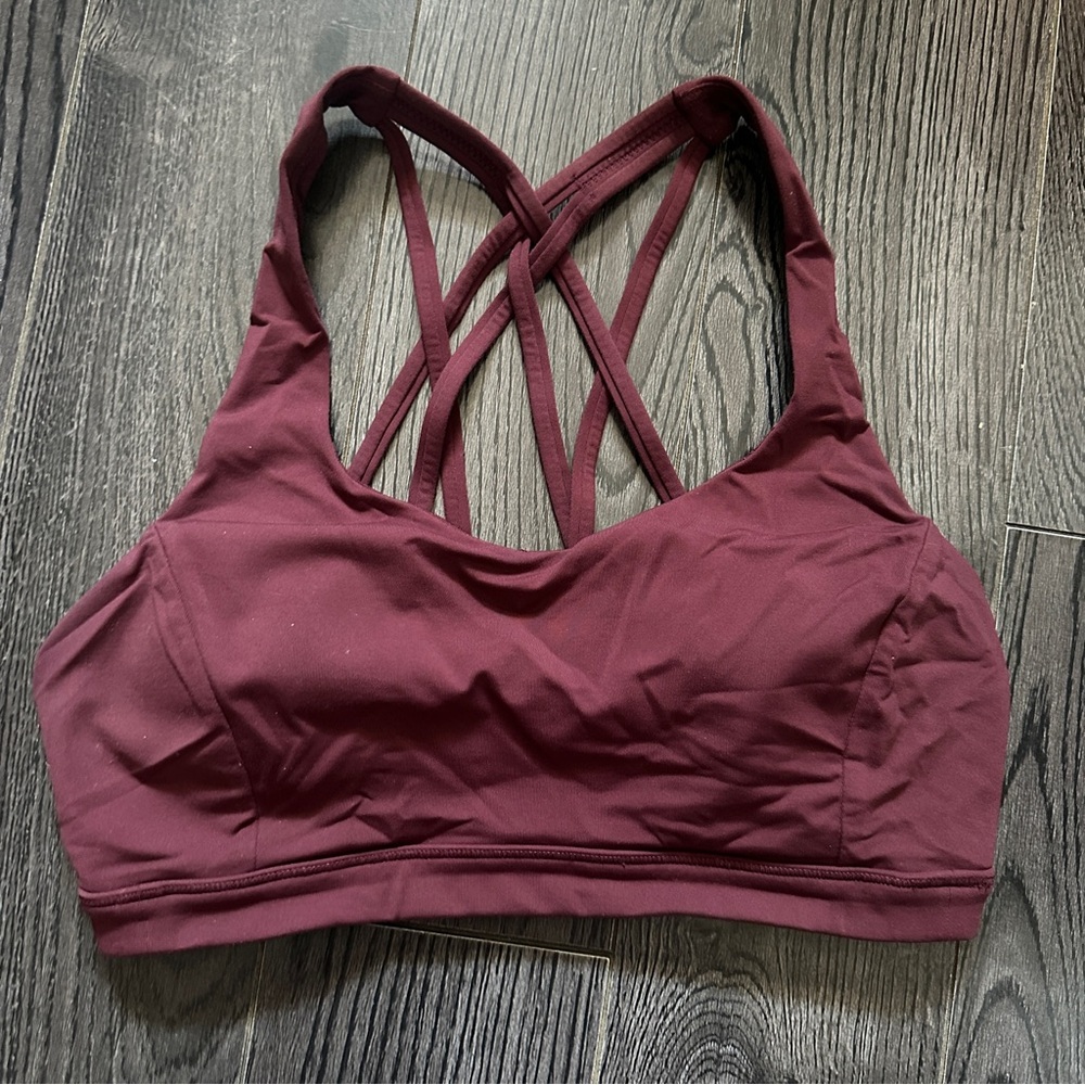 Lululemon Athletica Maroon Sports Bra - Sz 6